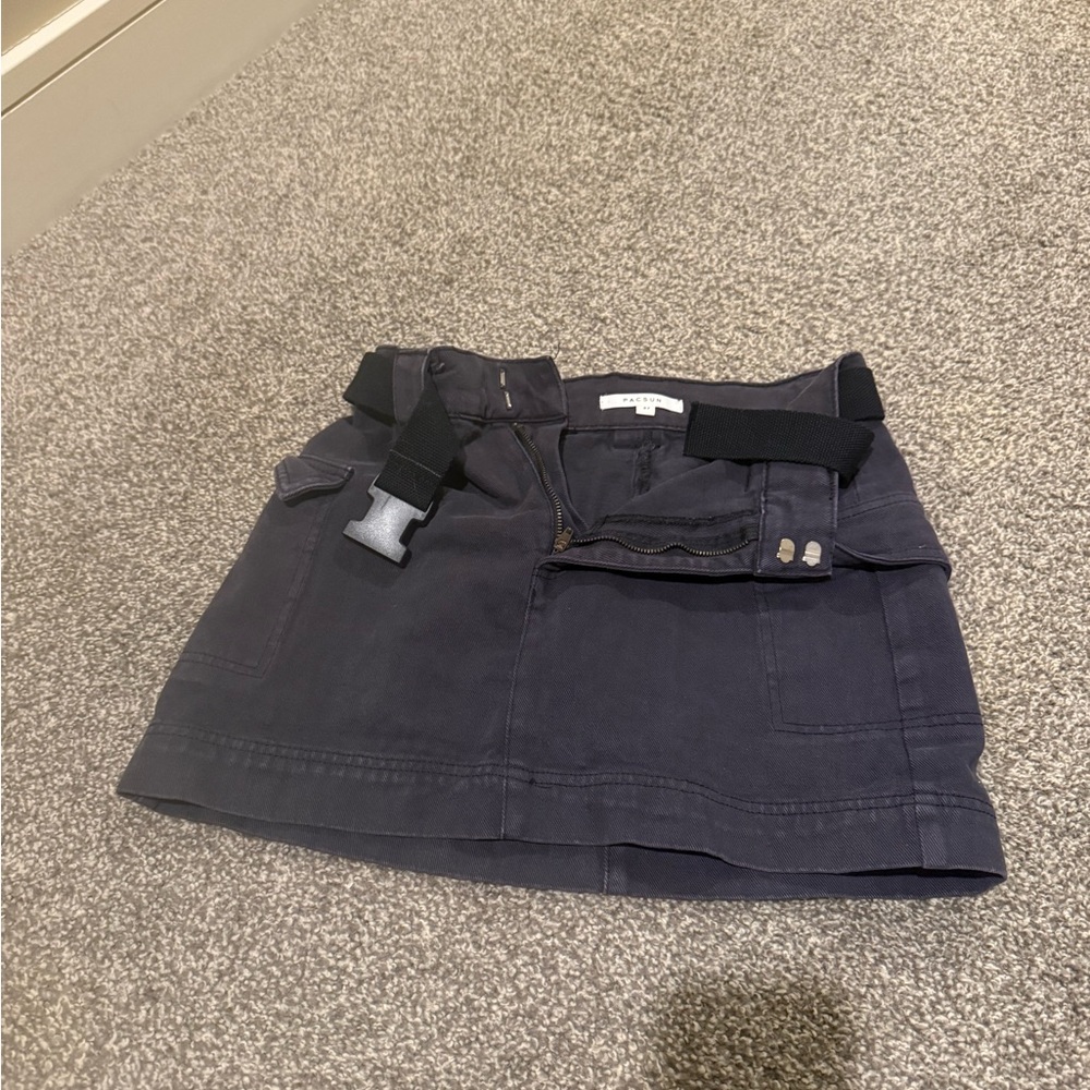 PacSun Charcoal Mini Skirt with Belt